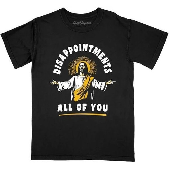 Lucy Jaynes Tops - Lucy Jaynes Short Sleeve 'Disappointments All of You' T-Shirt - Black - Large